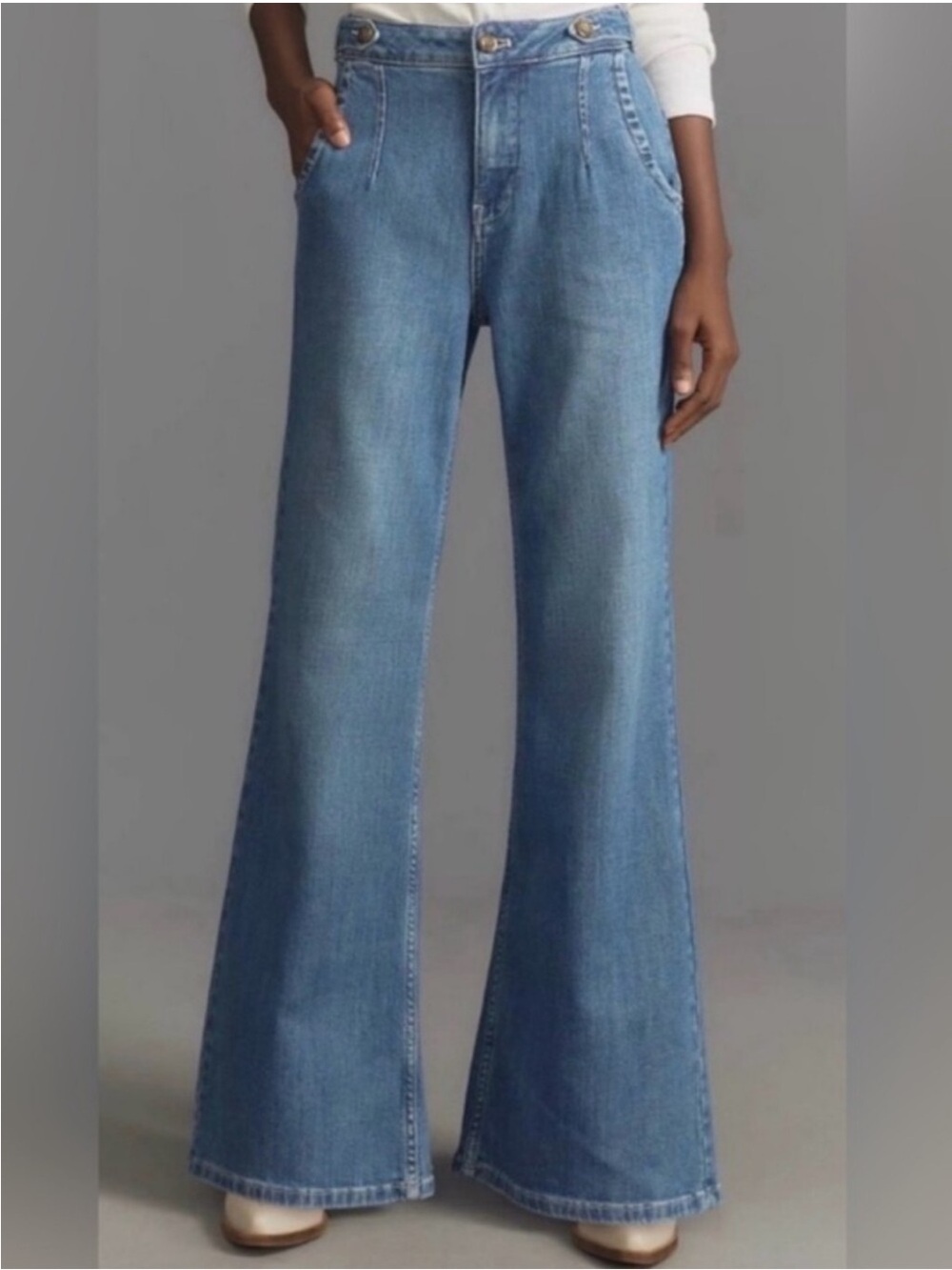 Anthropologie Pilcro Tower Flare Wide Leg Jeans